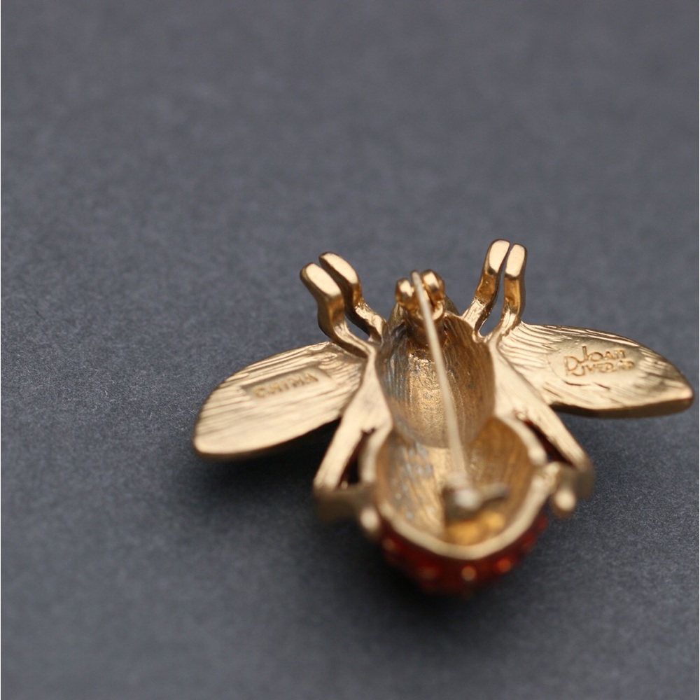 Joan River Strawberry Bee Pin - Picture 5 of 5